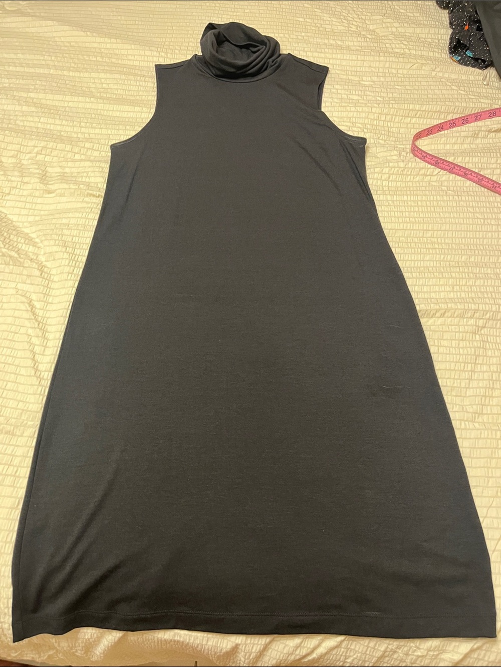 Old Navy Black Sleeveless Turtleneck Midi Dress